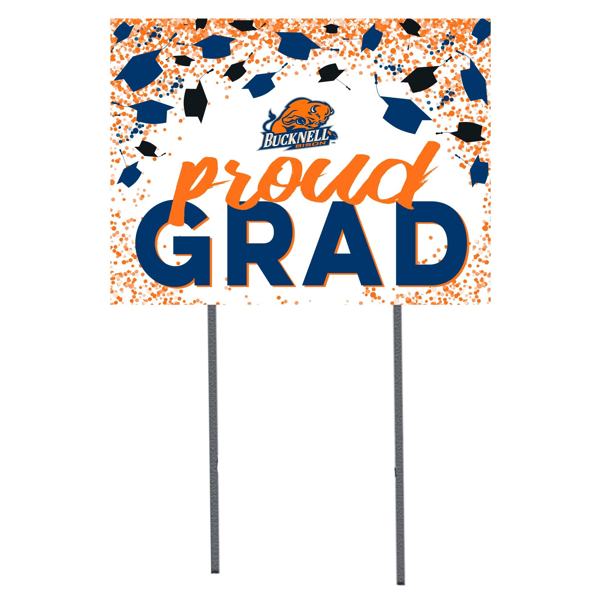 Bucknell Bison 18" x 24" Proud Grad Yard Sign
