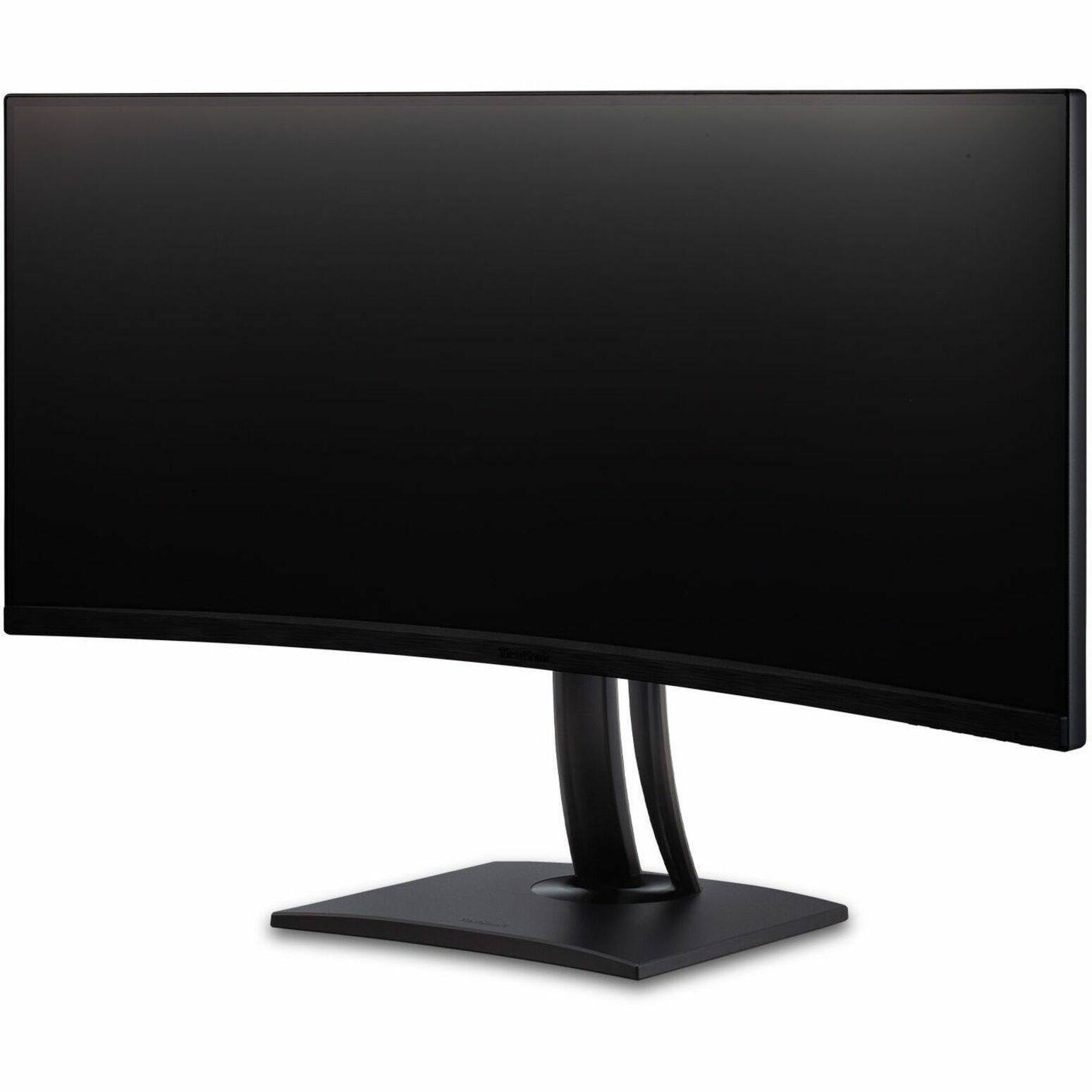 Alt View 21. ViewSonic - ColorPro VP3456A 34" LCD Curved UltraWide QHD Monitor (USB-C, HDMI, DP) - Black.