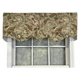 RLF Home - Valdosta Regal Style All Season 3" Rod Pocket Valance 50" x 17" - Mist