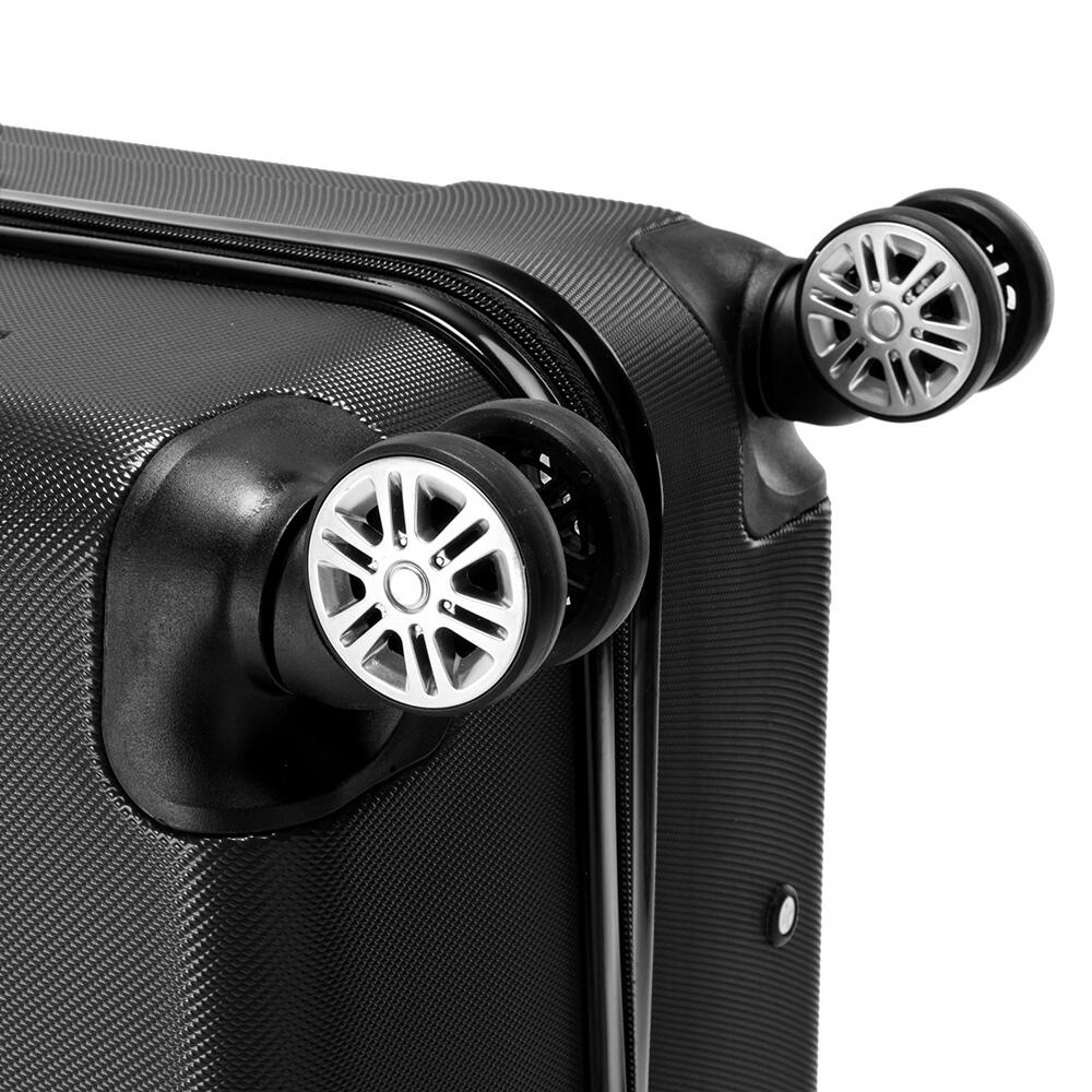 Alt View 4. Winado - 20"/24"/28" 3-Piece Hardshell Carry-On Luggage Set, Lightweight ABS Suitcase with Spinner Wheels & TSA Lock - Black.