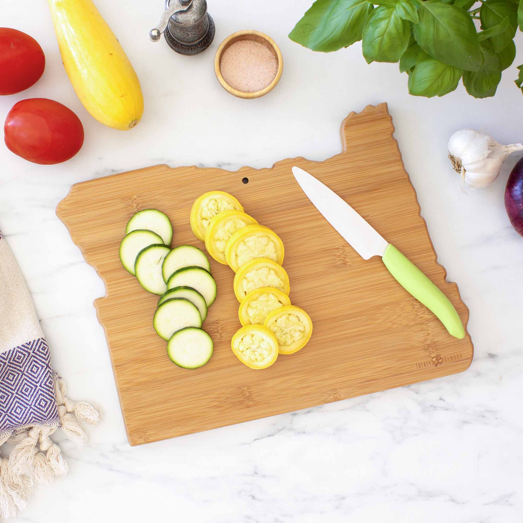 Back. Totally Bamboo - Destination Oregon Cutting Board, 14-1/2" x 10-3/4".