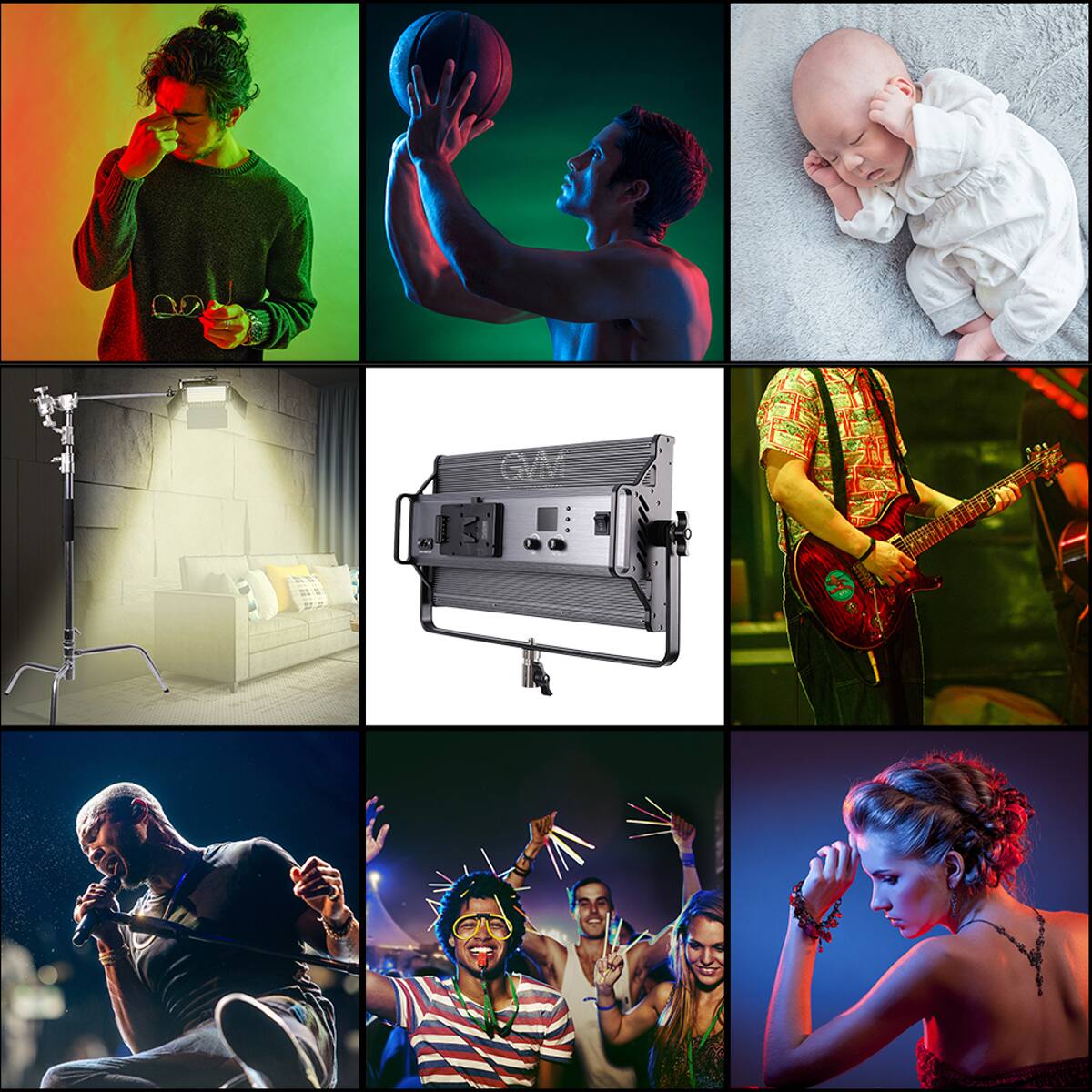 Alt View 5. GVM - GVM 110S 110W RGB LED Studio Video Light Panel.