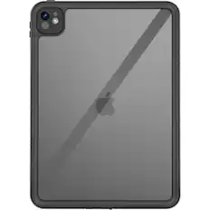 Front. SaharaCase - Oasis Series Water-Resistant Case for Apple iPad Pro (M4 2024/M5 2025) 11" - Clear/Black.