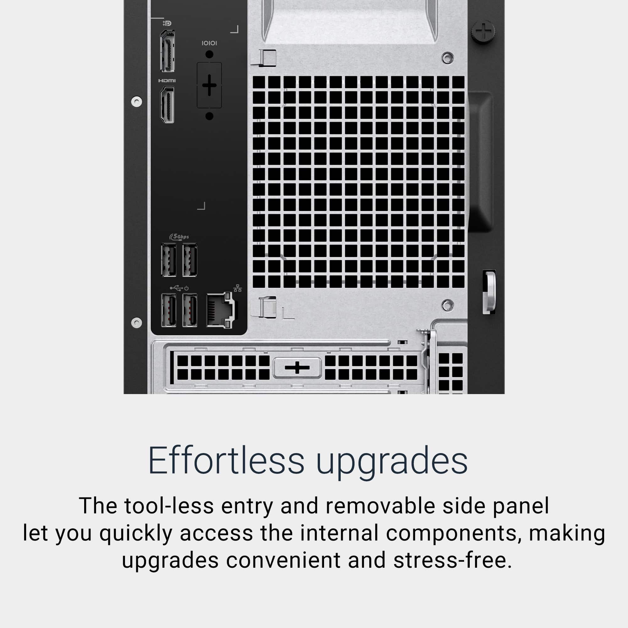 Effortless upgrades: The tool-less entry and removable side panel let you quickly access the internal components, making upgrades convenient and stress-free.