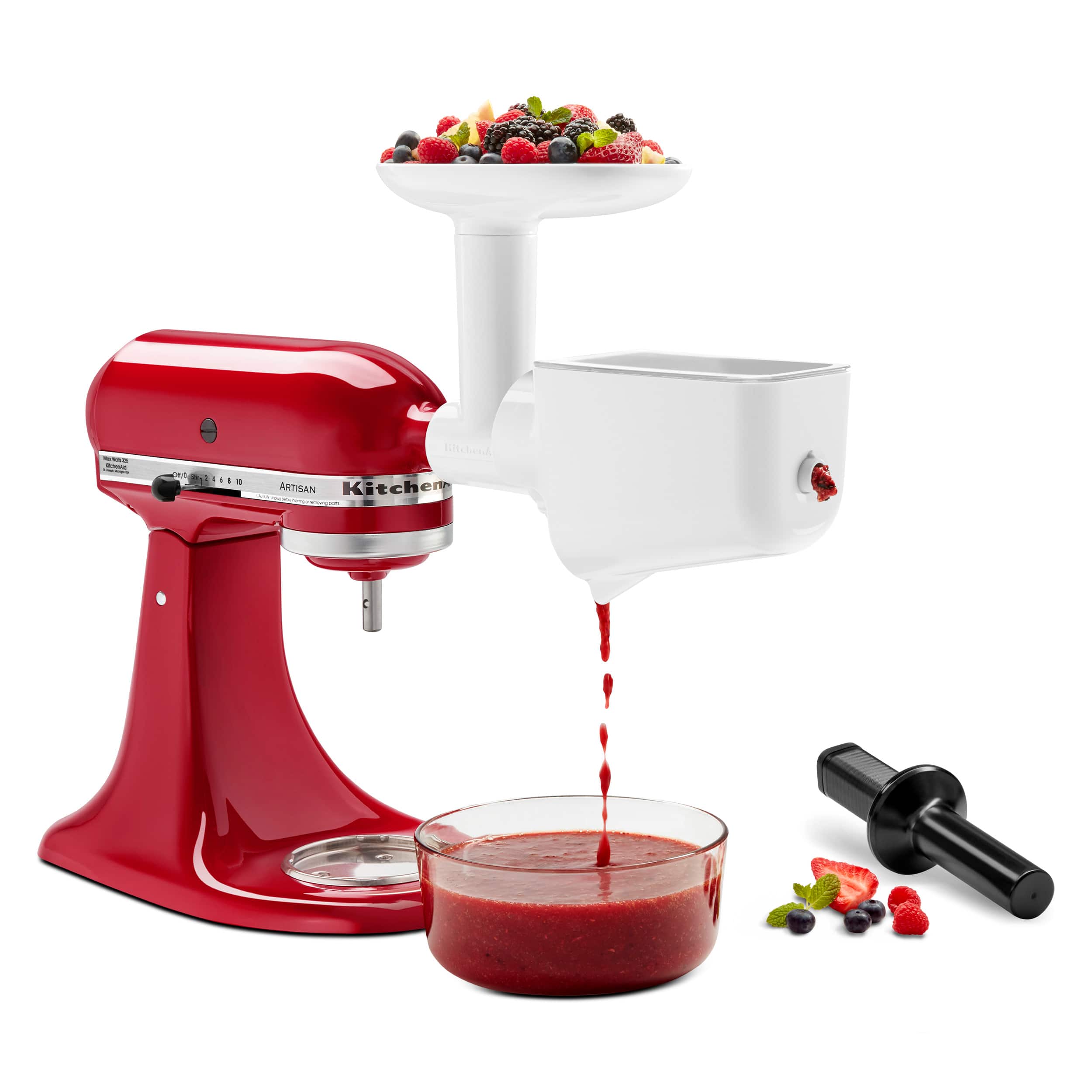 Angle. KitchenAid - KitchenAid Fruit and Vegetable Strainer - KSMFVSP - White.