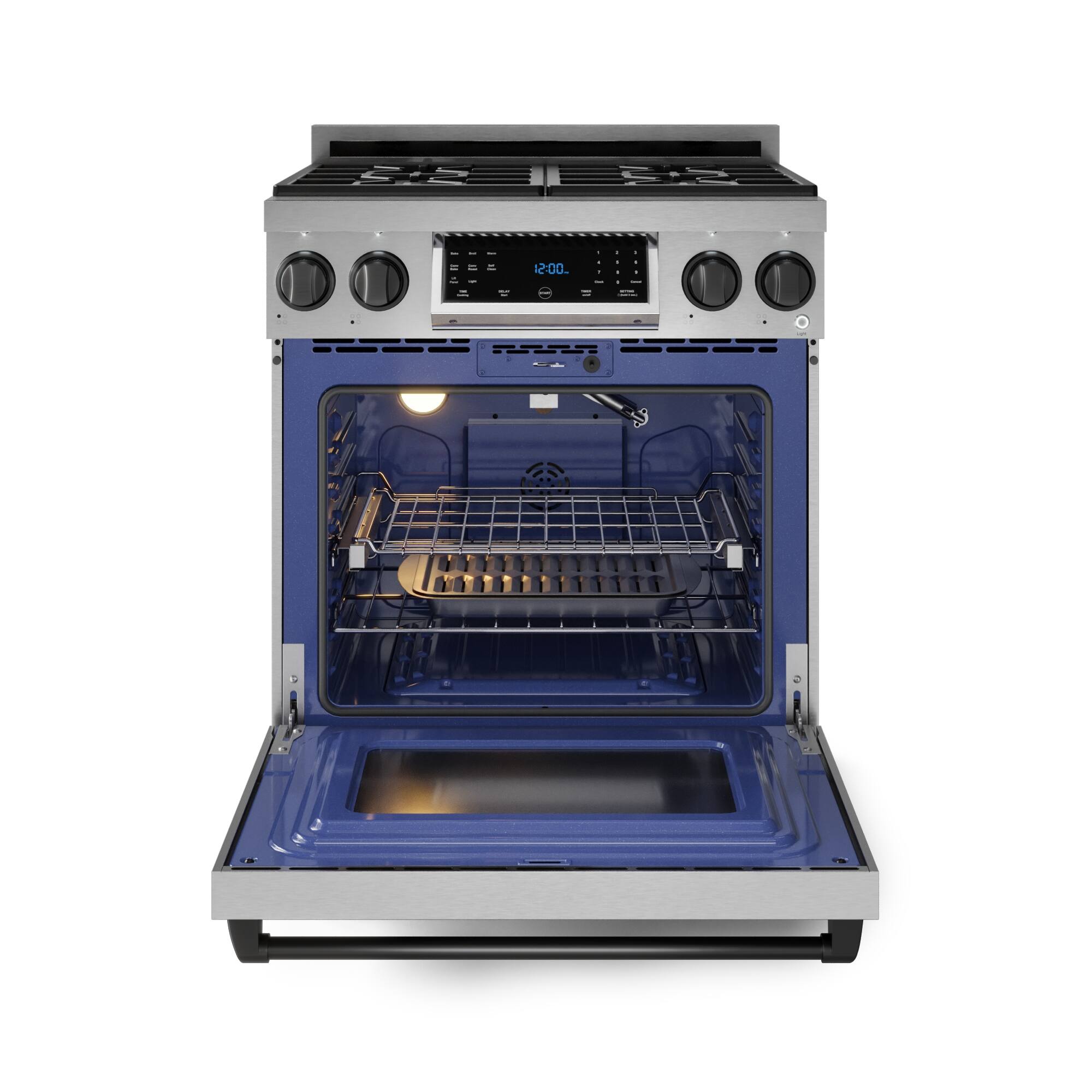 Alt View 11. Thor Kitchen - Gordon Ramsay Series by Thor Kitchen 4.55 Cu. Ft Freestanding Liquid Propane Gas Range with Black Hardware - Stainless Steel.