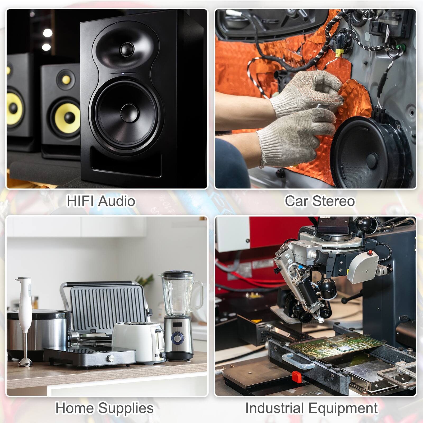 HIFI Audio  
Car Stereo  
Home Supplies  
Industrial Equipment