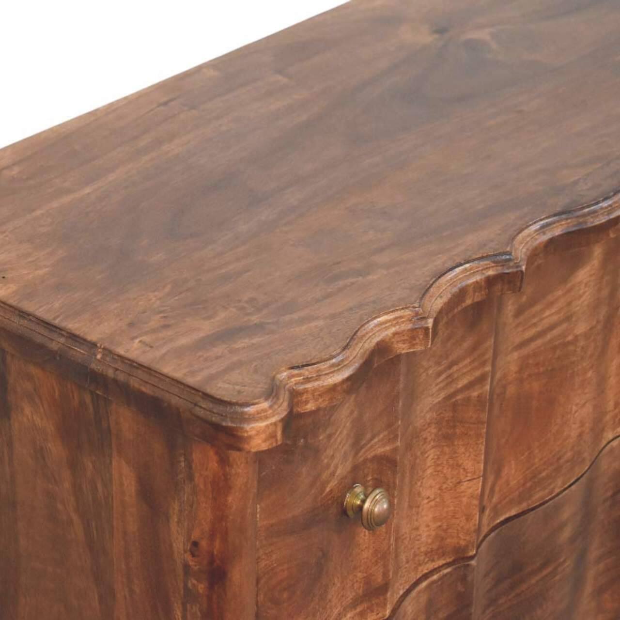 Alt View 1. Artisan Furniture - Artisan Furniture Solid Wood Lume Roasted Panel Chest, 3 Drawer - Brown.
