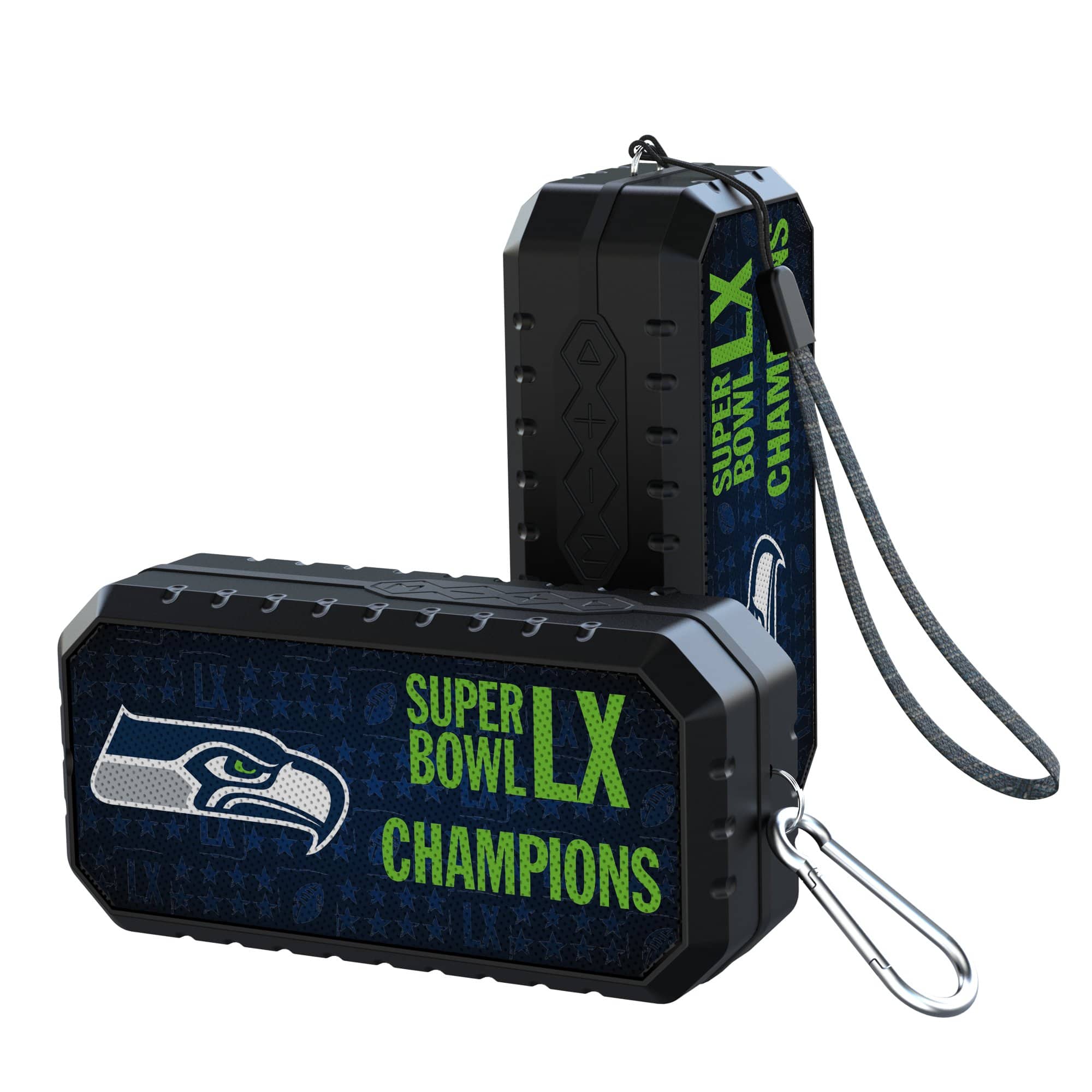 Keyscaper - Seattle Seahawks Super Bowl LX Champions Water Resistant Bluetooth Speaker - Black