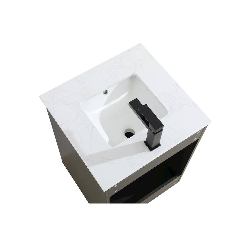 Left. Elegant Kitchen and Bath - Chandler 20 Inch Single Bathroom Vanity In Mocha Brown - Mocha Brown.