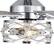Alt View 7. Breezary - 52-Inch Indoor Ceiling Fan with Light Kit, 5 Plywood Dual-Finish Blades, DC Motor, 5/10'' Downrods, Remote, Glass Shade - Chrome with Silver & Woodgrain Blades.