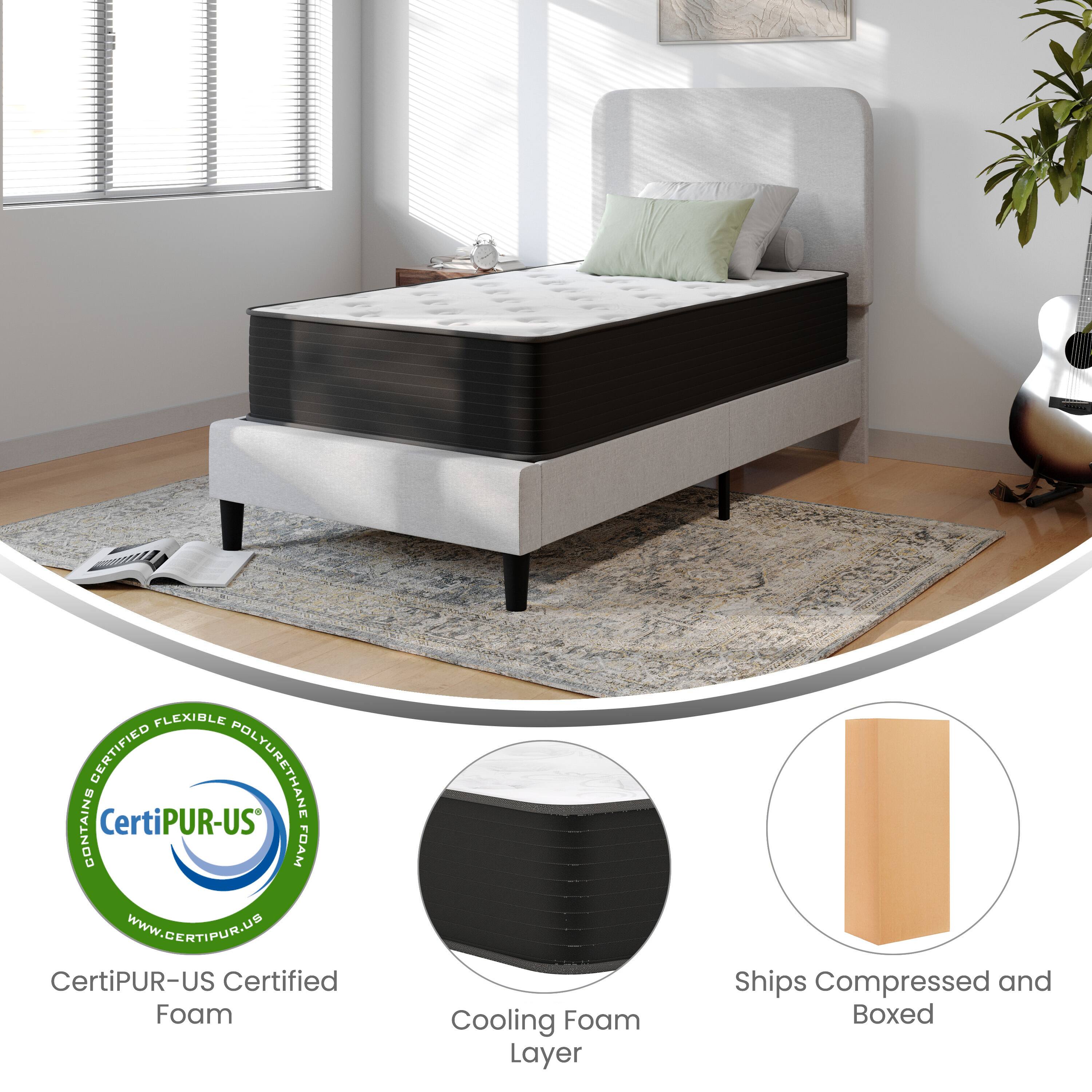 FLEXIBLE CERTIFIED POLYURETHANE CONTAINS CertiPUR-US FOAM  
www.CERTIPUR.US  
CertiPUR-US Certified Foam  
Cooling Foam Layer  
Ships Compressed and Boxed