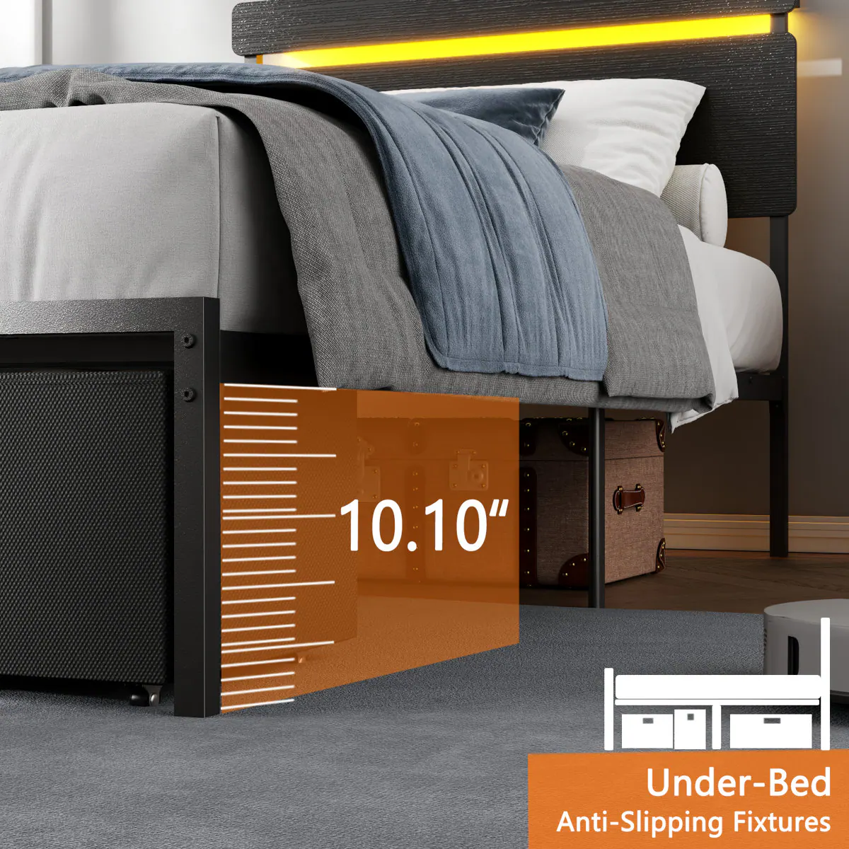 10.10" Under-Bed Anti-Slipping Fixtures