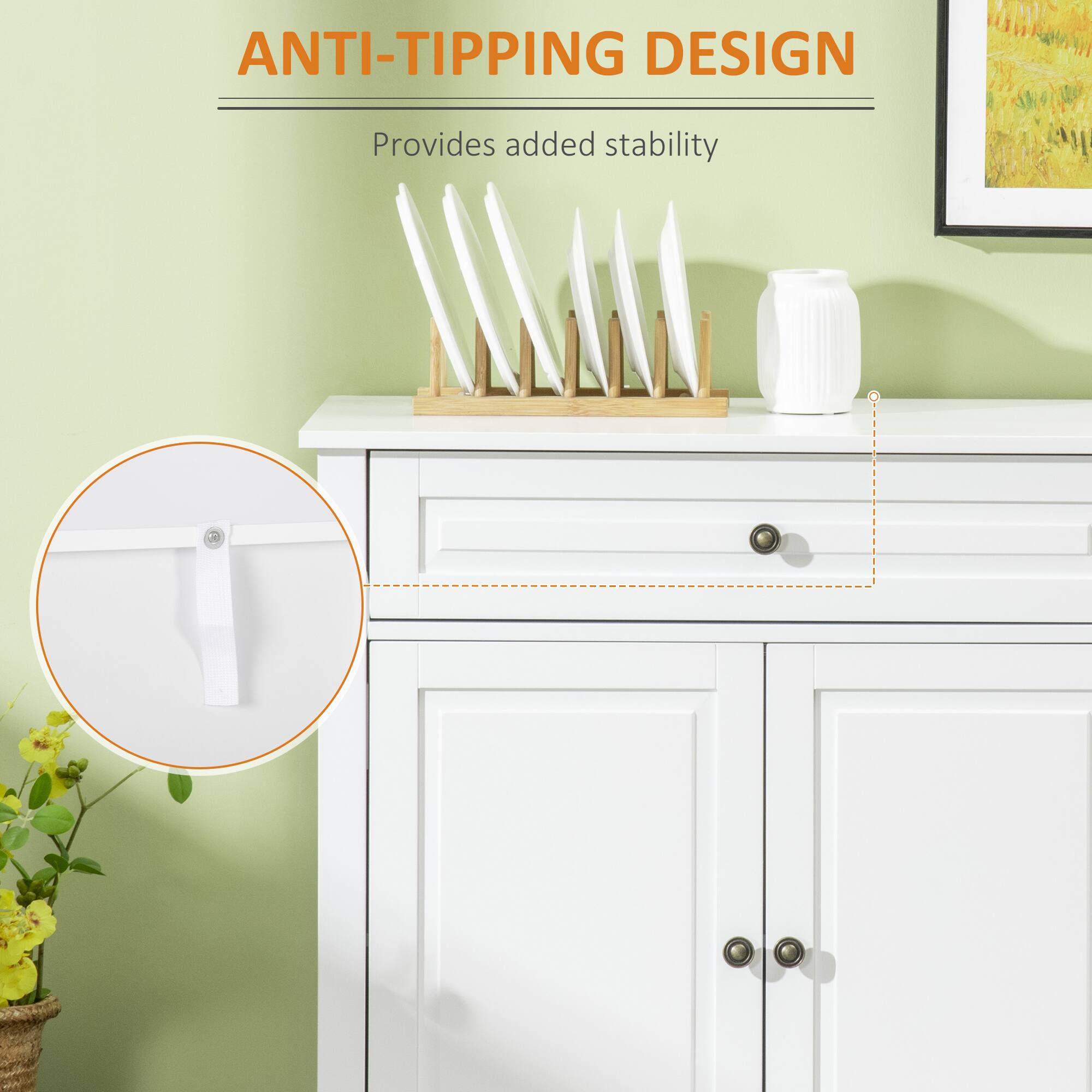 ANTI-TIPPING DESIGN
Provides added stability