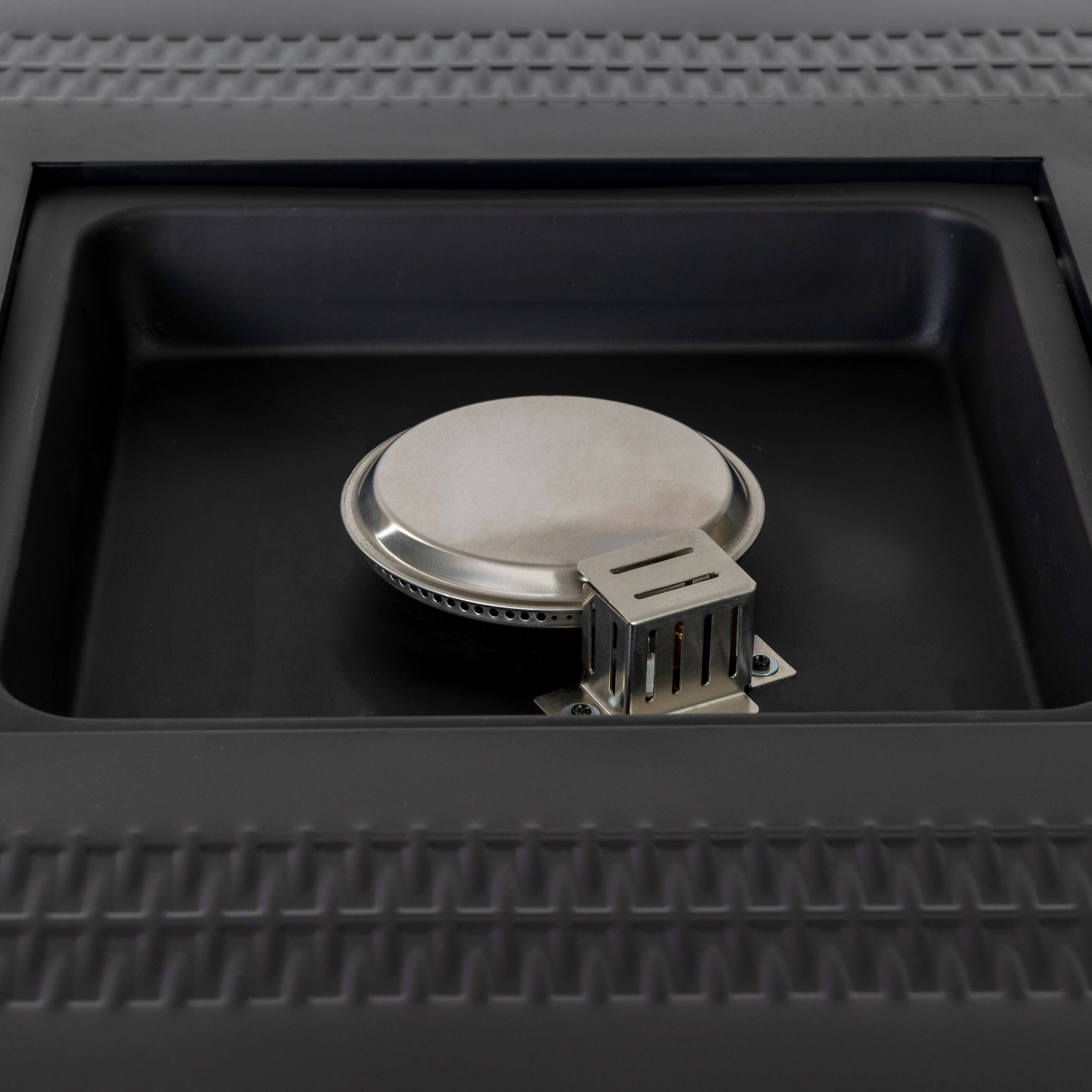 Alt View 2. Dexmalle - Dexmalle-28-inch Iron Square Propane Fire Pit Table-Black.