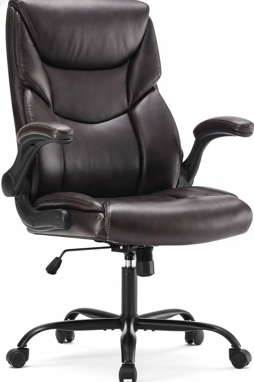 Front. AOITUN - Gaming Chair for Daily Comfort, Ergonomic High Back Support for College Dorm Living - Brown.