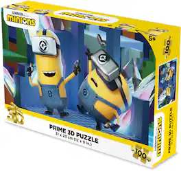PopMarket - Minions Bob and Kevin contains 100pc 12x9 in 3D Lenticular Puzzle - COLLECTIBLES - Multicolor