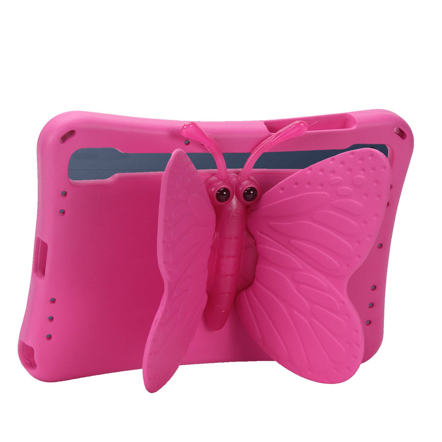 Alt View 2. Dteck - Kids Butterfly Case for Samsung Galaxy Tab A9+/A9 Plus 2023 & Tab S9 FE & Tab S9,3D Cartoon EVA Shockproof Stand Cover - Rose.