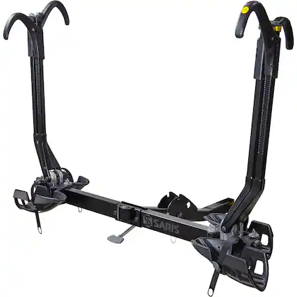 Front. Saris - Superclamp HD Hitch Bike Rack, 2 to 4 Bike Sizing Option, Bike Rack for Car and SUVs, 2 Bikes - Black.