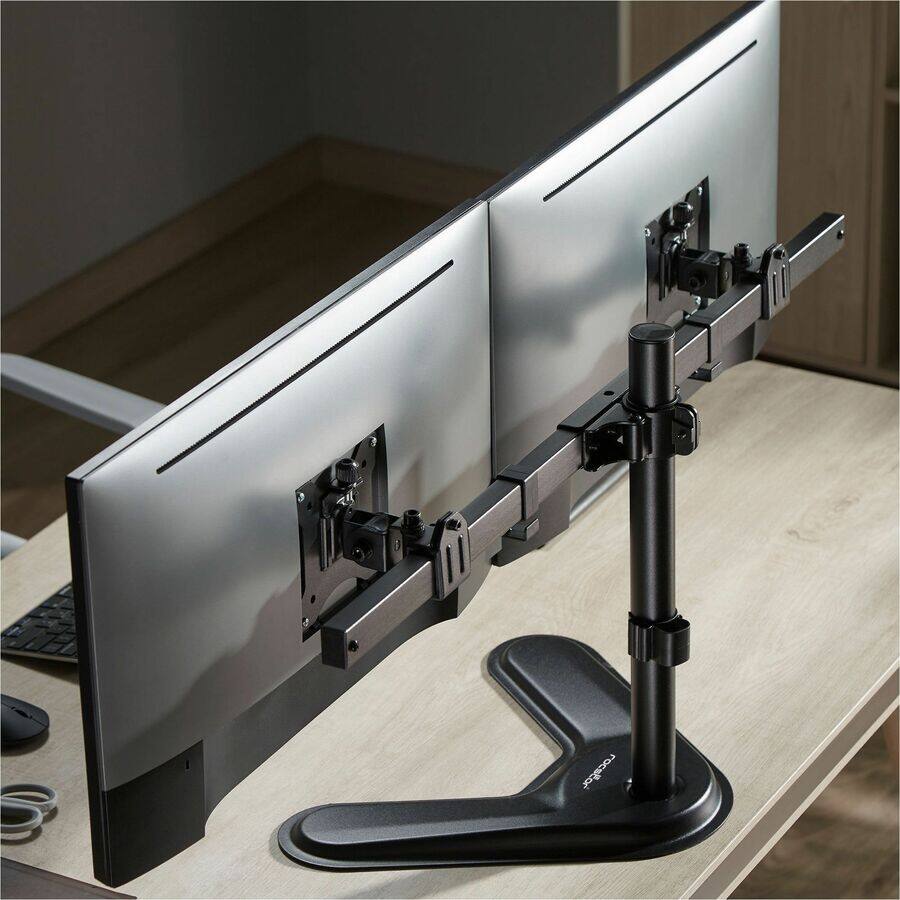 Alt View 2. Rocstor - Rocstor ErgoReach Mounting Pole for Flat Panel Display - Black - Landscape/Portrait - Height Adjustable - 2 Display(s) - Black.