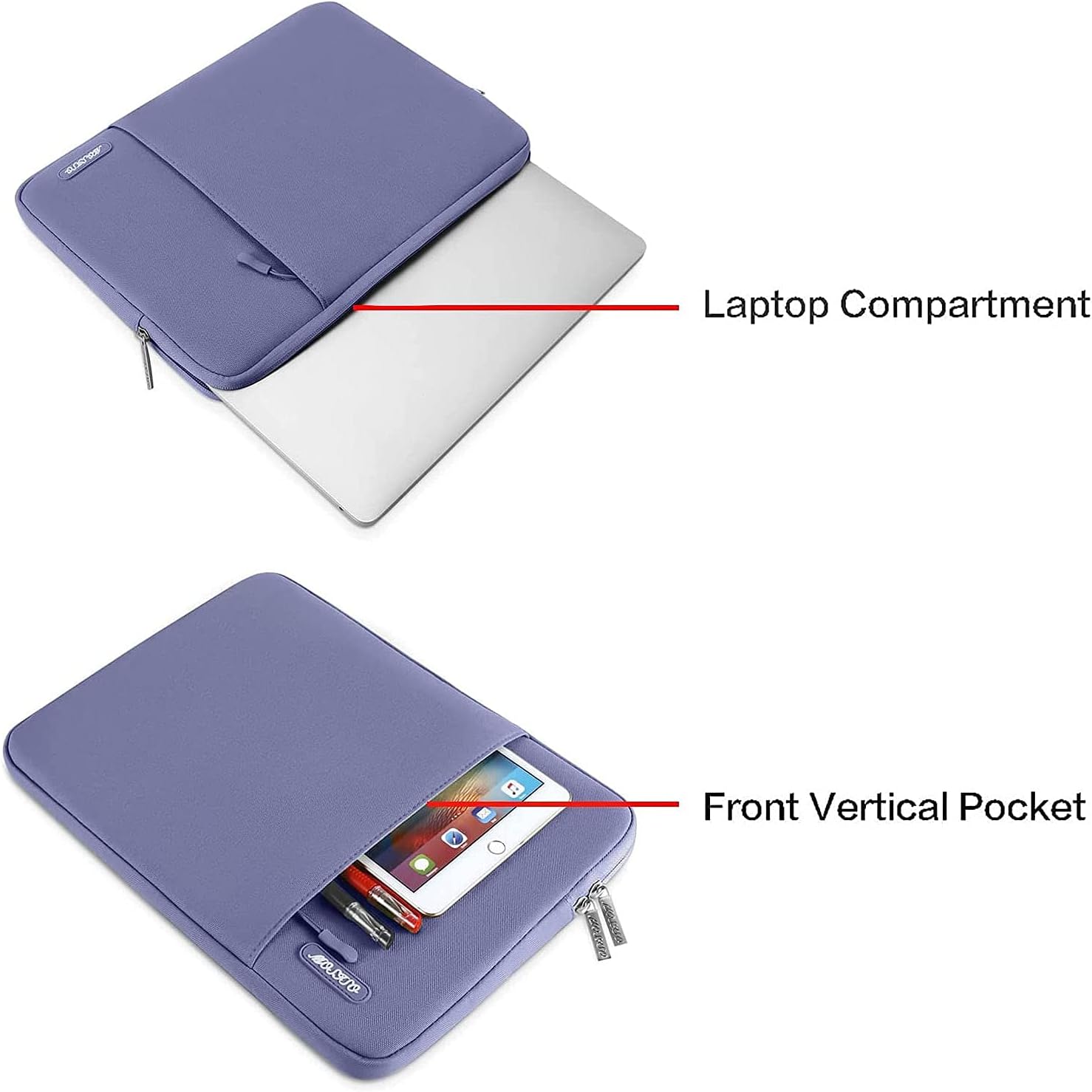 Laptop Compartment  
Front Vertical Pocket