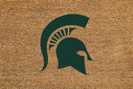 Evergreen Enterprises - Michigan State Spartans 24" x 36" Outdoor Team Logo Coir Mat - Brown