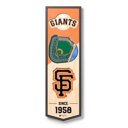 YouTheFan - San Francisco Giants 6'' x 19'' 3D StadiumView Banner - Multicolor
