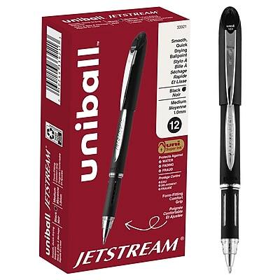 uni-ball - Jetstream Ballpoint Pens, Medium Point, 1.0mm, Dozen - Black Ink