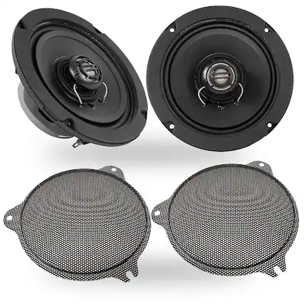 Front. NVX - XFHD6F 300W RMS 6.5in XF-Series 2-Ohm Front Fairing Speakers for Select 2014-up Harley-Davidson Touring Model.