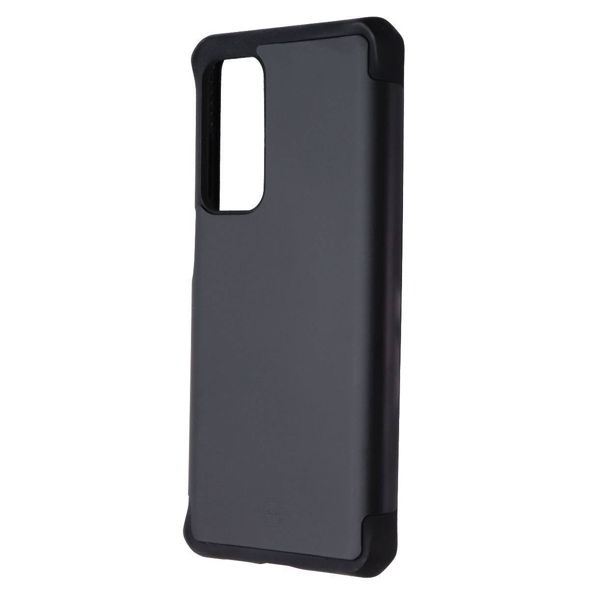 Front. Itskins - ITSKINS Hybrid_R // Drive Series Case for Motorola Edge (2021) - Black - Black.