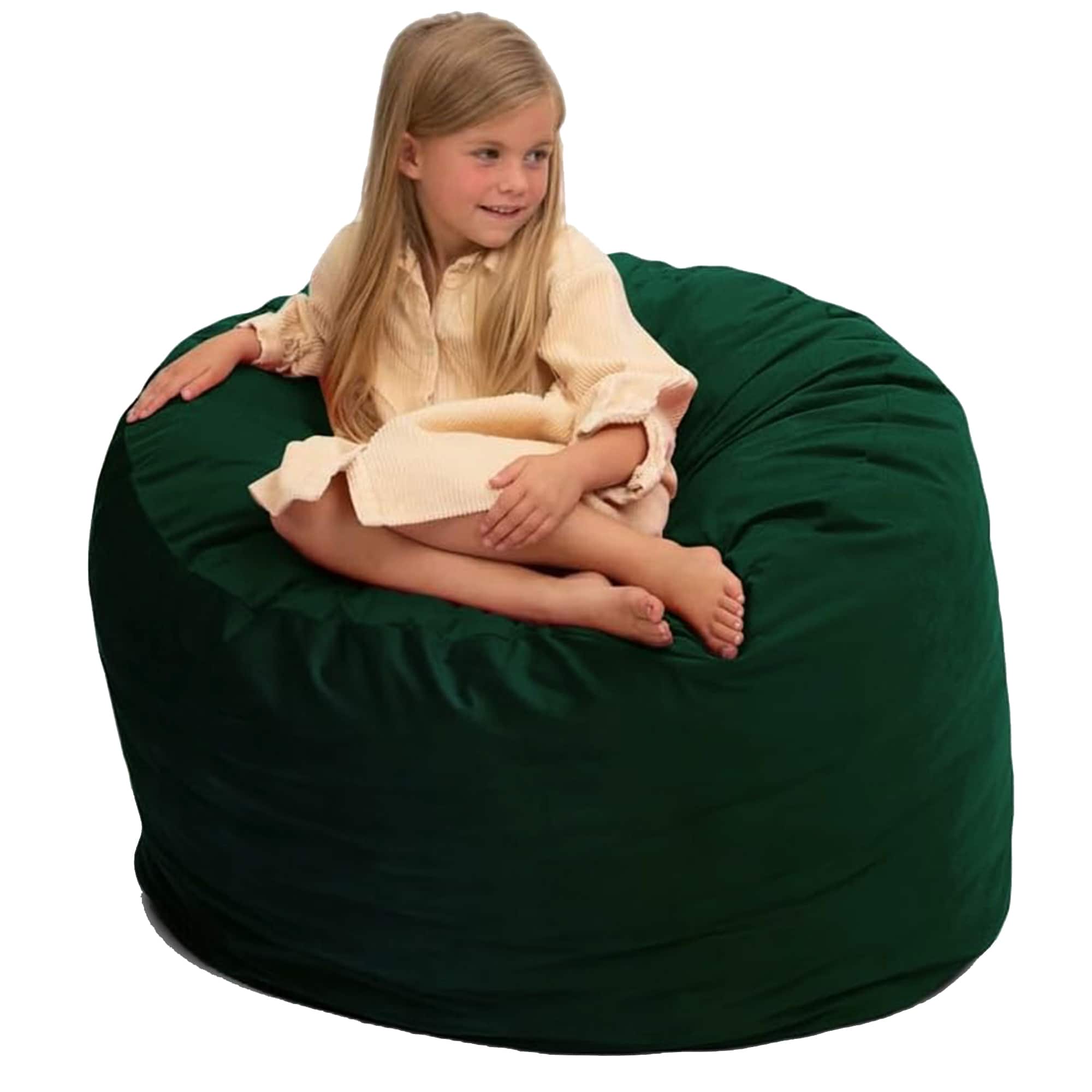 Ultimate Sack - 3ft Bean Bag Chair, Oversized Indoor Comfy Lounger, Hunter Suede - Hunter Green