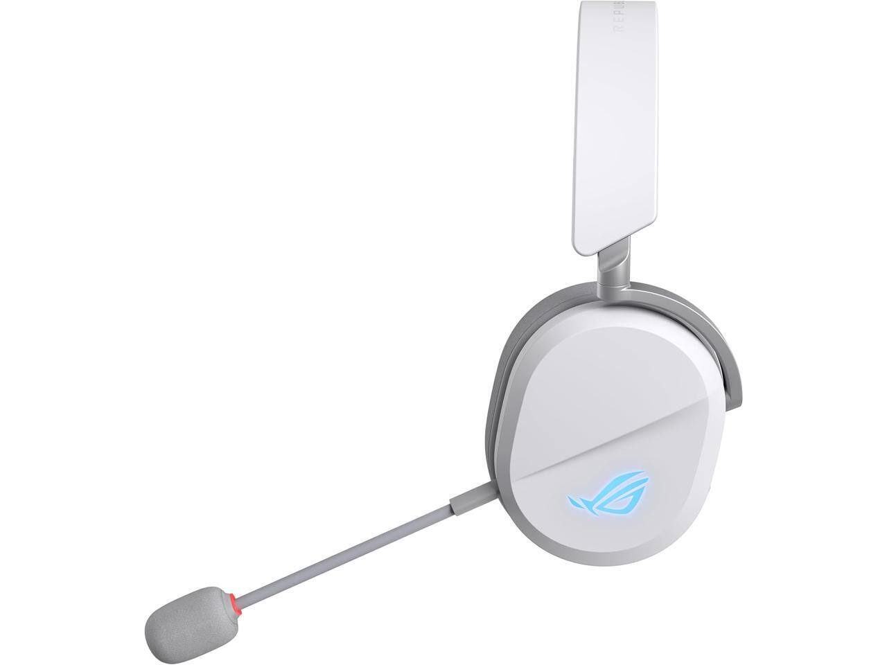 Alt View 9. ASUS - ASUS ROG Pelta Wireless Gaming Headset (BT, USB-C, 50mm Drivers, RGB, 70HR Battery) - White.