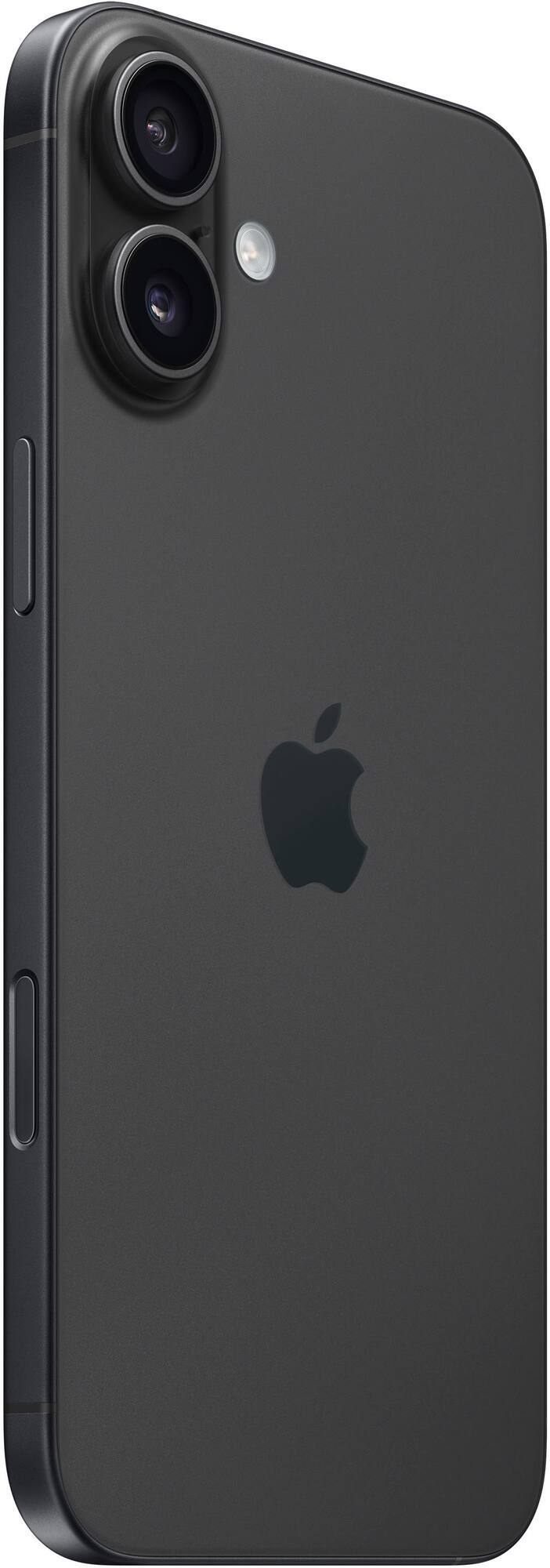 Left. Apple - Apple iPhone 16 256GB GSM / CDMA Unlocked Phone - Black - Black.