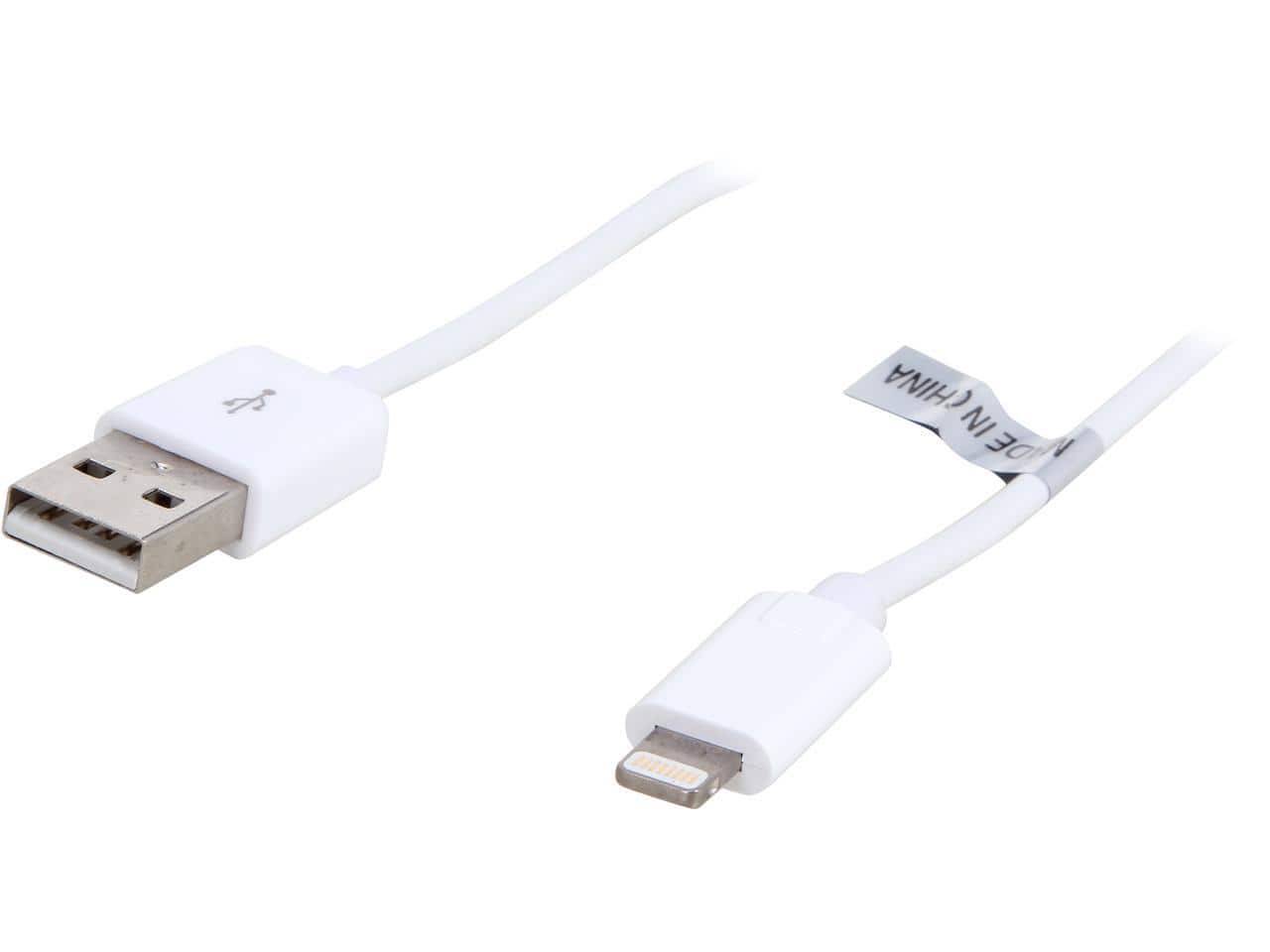 Nippon Labs - USB-LI-3WH 3ft MFi Certified Lightning to USB Cable - White (iPhone5, iPad, iPod) Charge & Sync