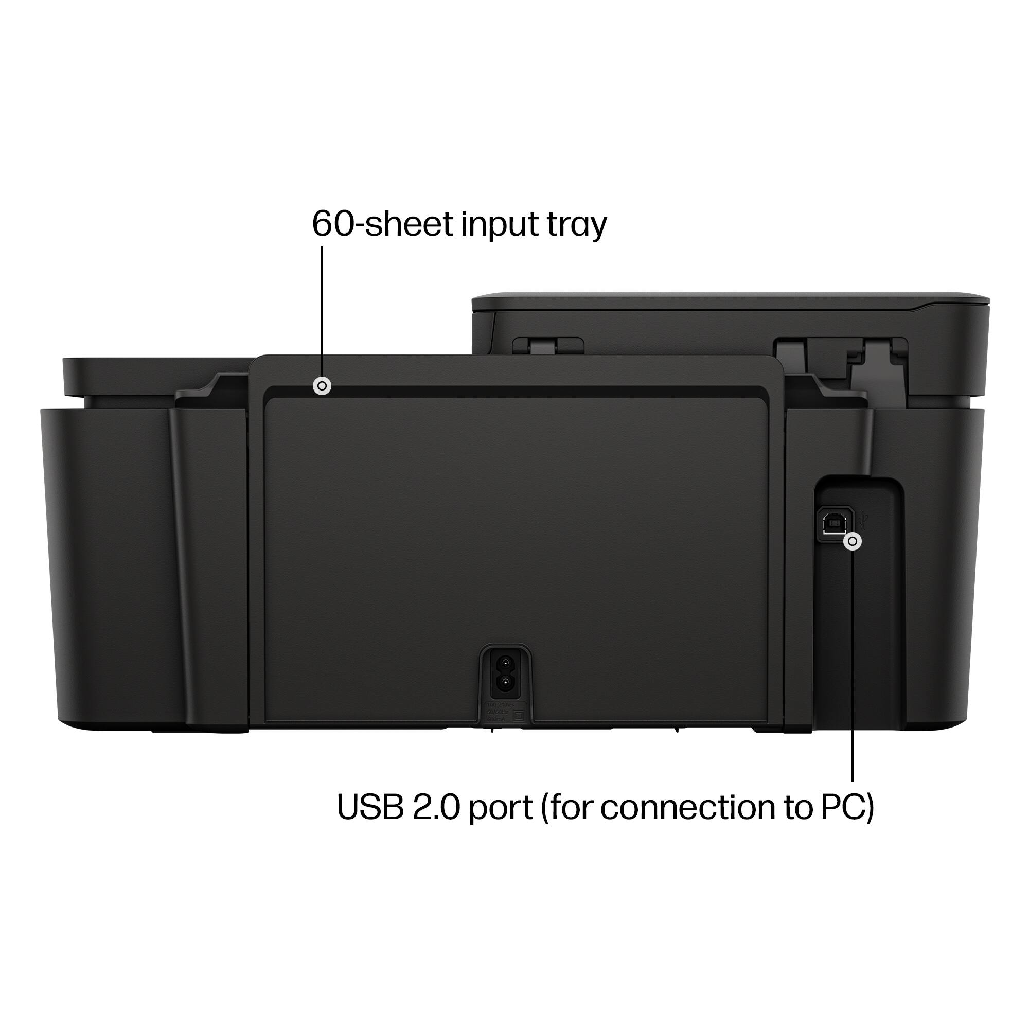 60-sheet input tray  
USB 2.0 port (for connection to PC)