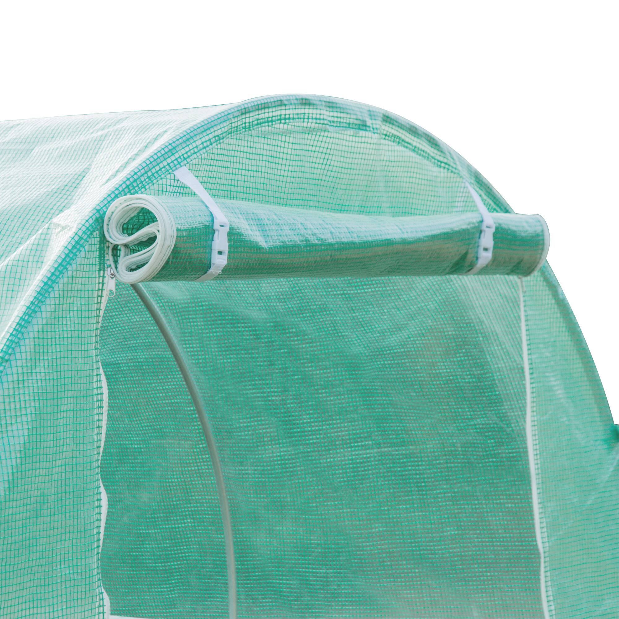 Alt View 8. Outsunny - Greenhouse Cover Replacement, Heavy Duty Waterproof Tarp for Hoop House, Sheeting with 12 Windows.
