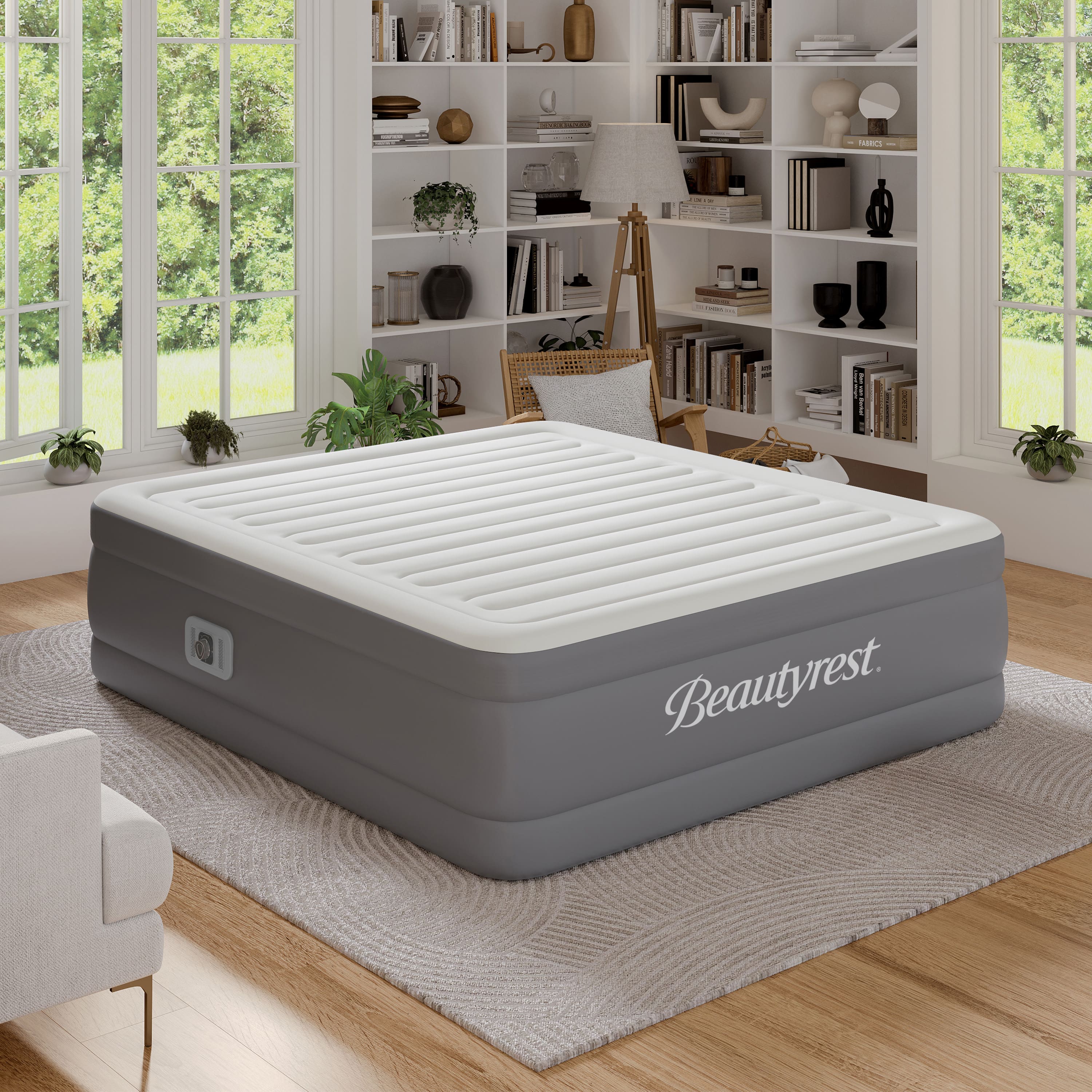 Beautyrest - EVERFIRM 24 inch Queen Air Mattress -3 Comfort Settings - Quiet Dual Pump Maintains Firmness - Gray price history on PriceWatchPro