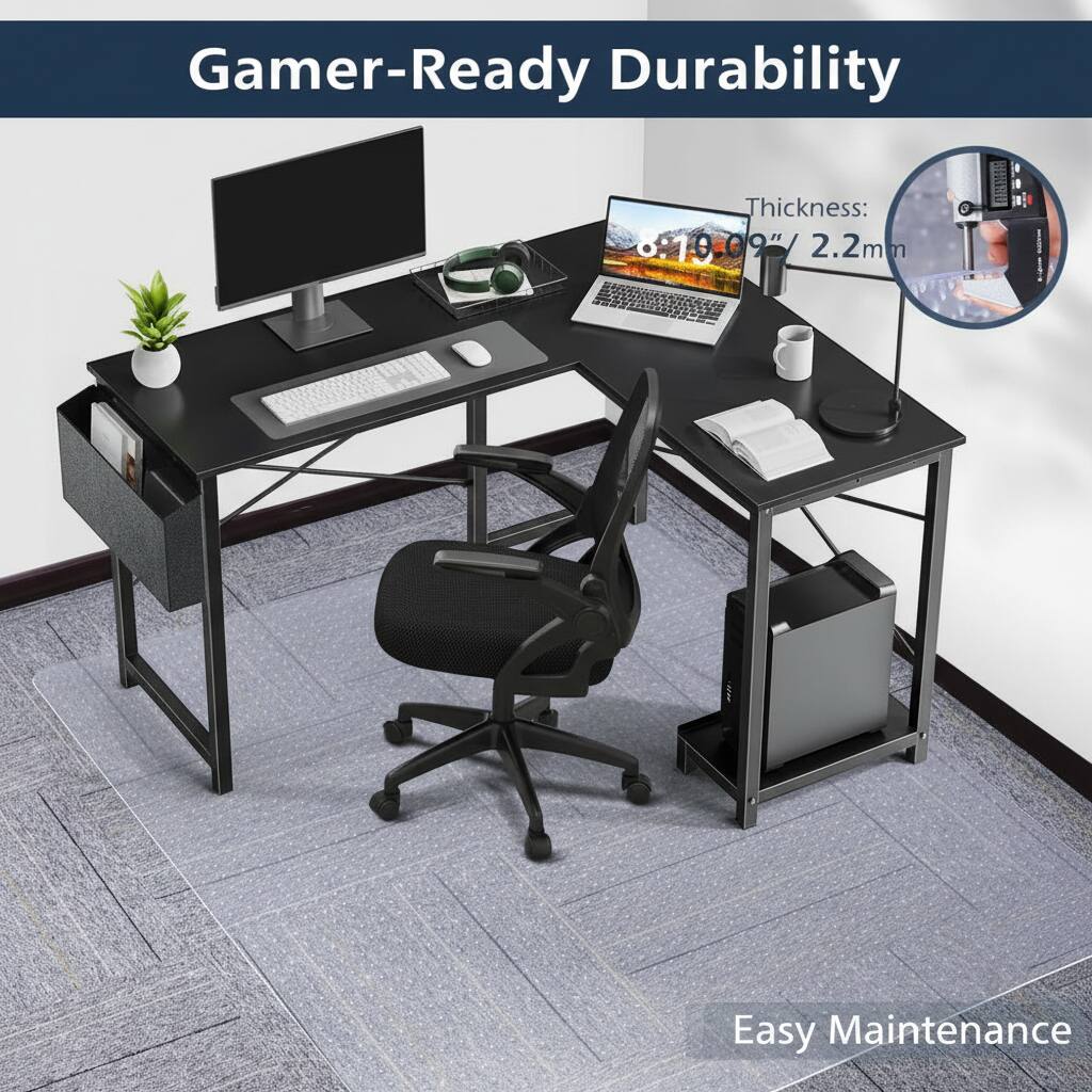 Gamer-Ready Durability  
Thickness: 10.09" / 2.2mm  
Easy Maintenance