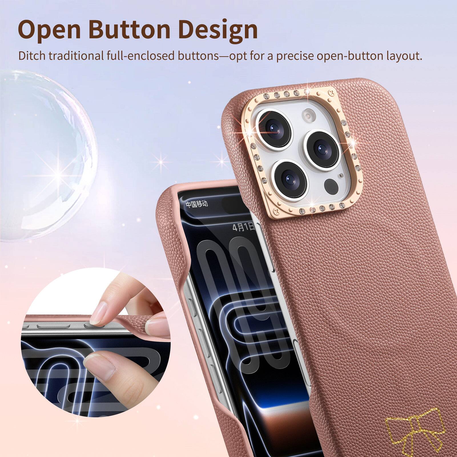 Open Button Design  
Ditch traditional full-enclosed buttons—opt for a precise open-button layout.