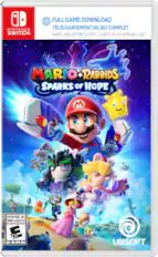 FULL GAME DOWNLOAD NINTENDO SWITCH. Tm GAME CARD NOT INCLUDED!* / CARTE DE JEU NON INCLUSE!* D MARIO + RABBIDS SPARKS OF HOPE M EVERYONE 10+ ENFANTS et ADULTES 10+ 10+ ESRB UBISOFT