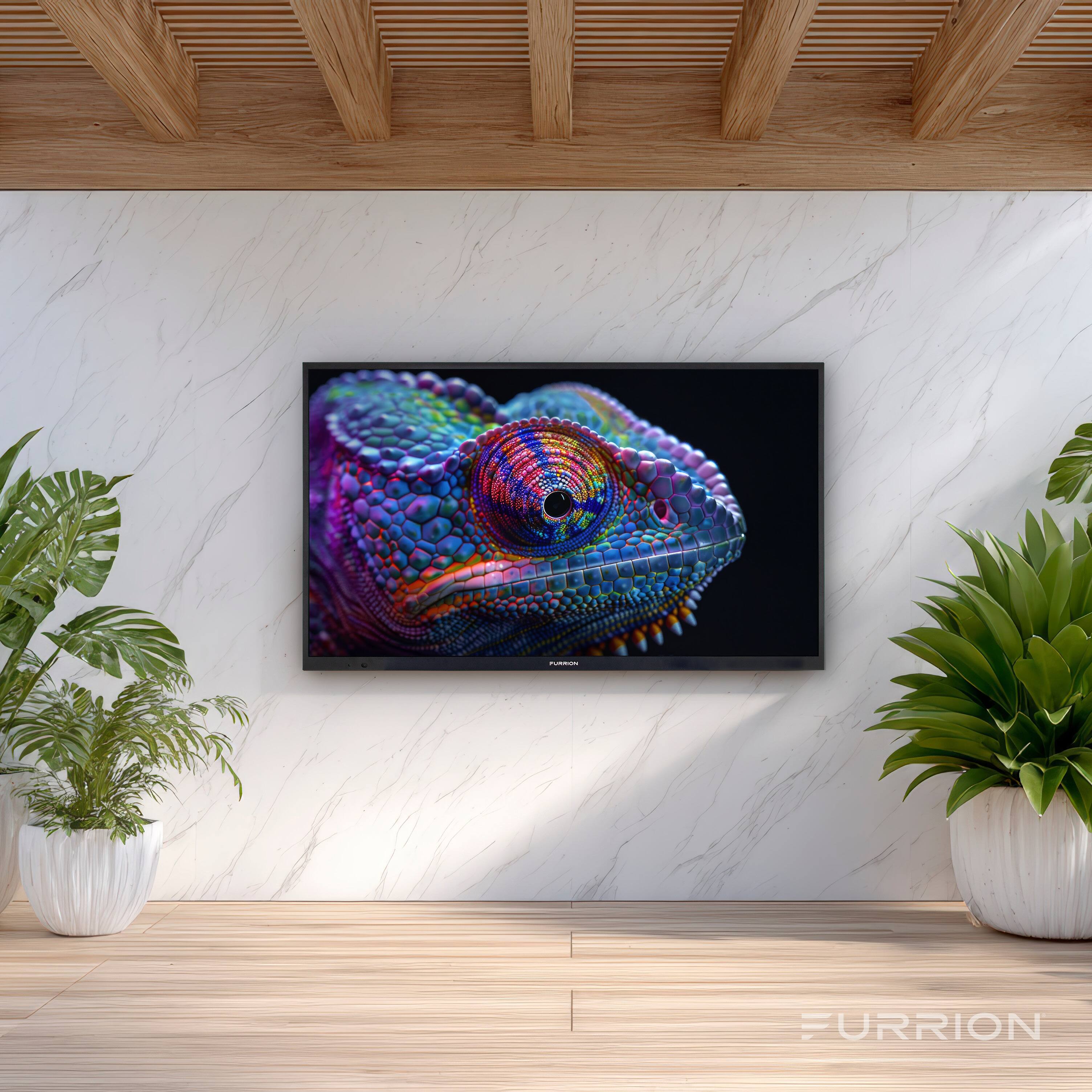 Alt View 7. Furrion - Aurora 55" Partial-Sun Premier Outdoor Smart 4K LED Impact-Resistant Screen WiFi-Boosting Antennas 1500 Nit - Black.