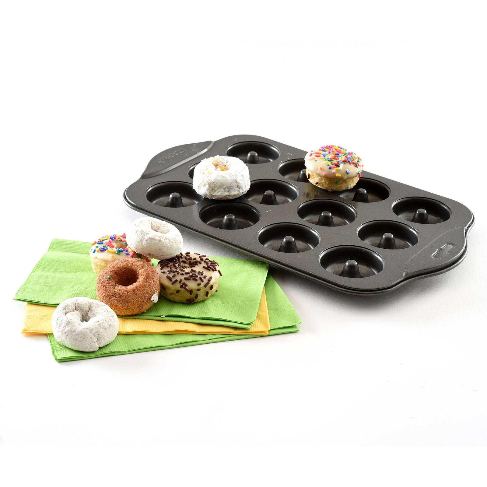 Alt View 6. Norpro - Nonstick 12-Cavity Mini Donut Pan - Black.