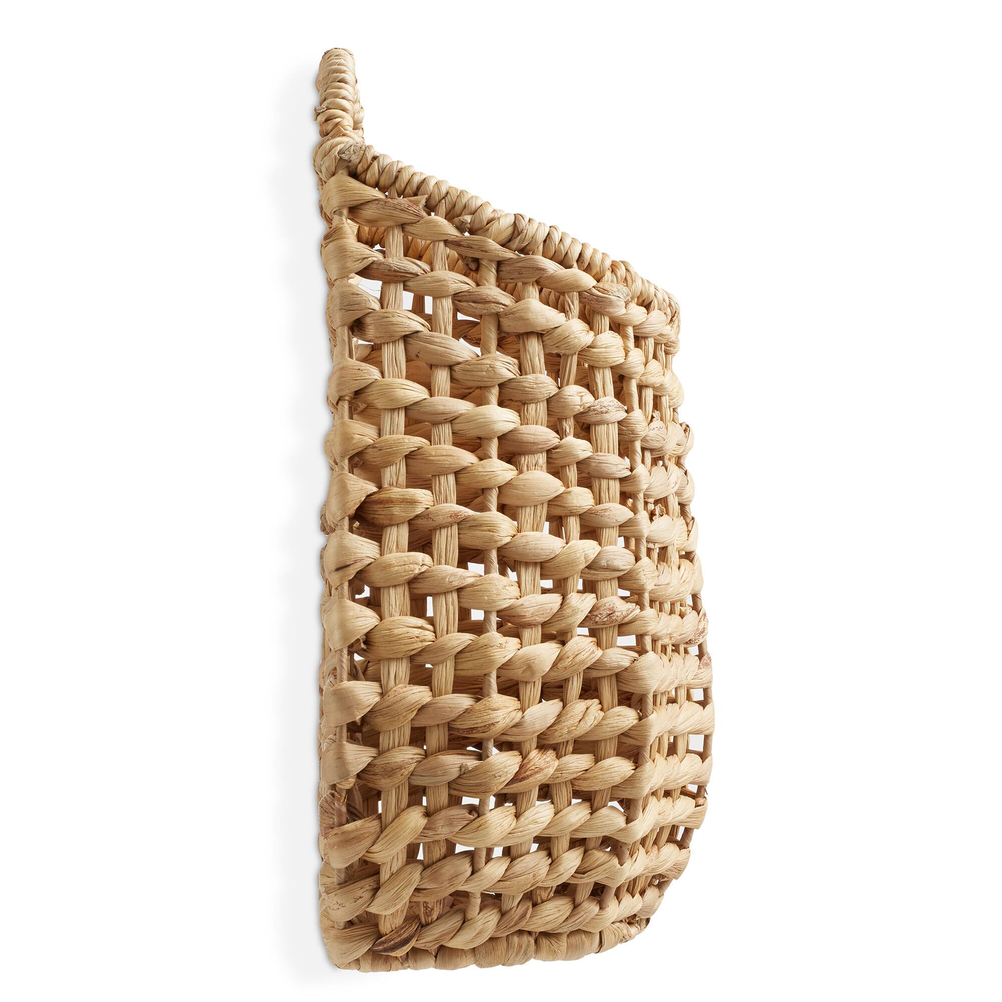 Alt View 3. Casafield - Open Weave Wall Hanging Basket - Hyacinth Plant and Flower Storage Bin - Natural.
