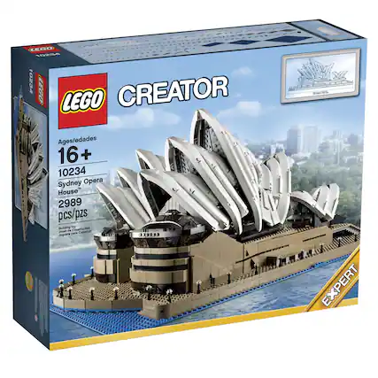 LEGO CREATOR
10234 Sydney Opera House
Ages/edades 16+
2989 pcs/pzs
Building Toy Jouet de Construction Juego para Construir
EXPERT