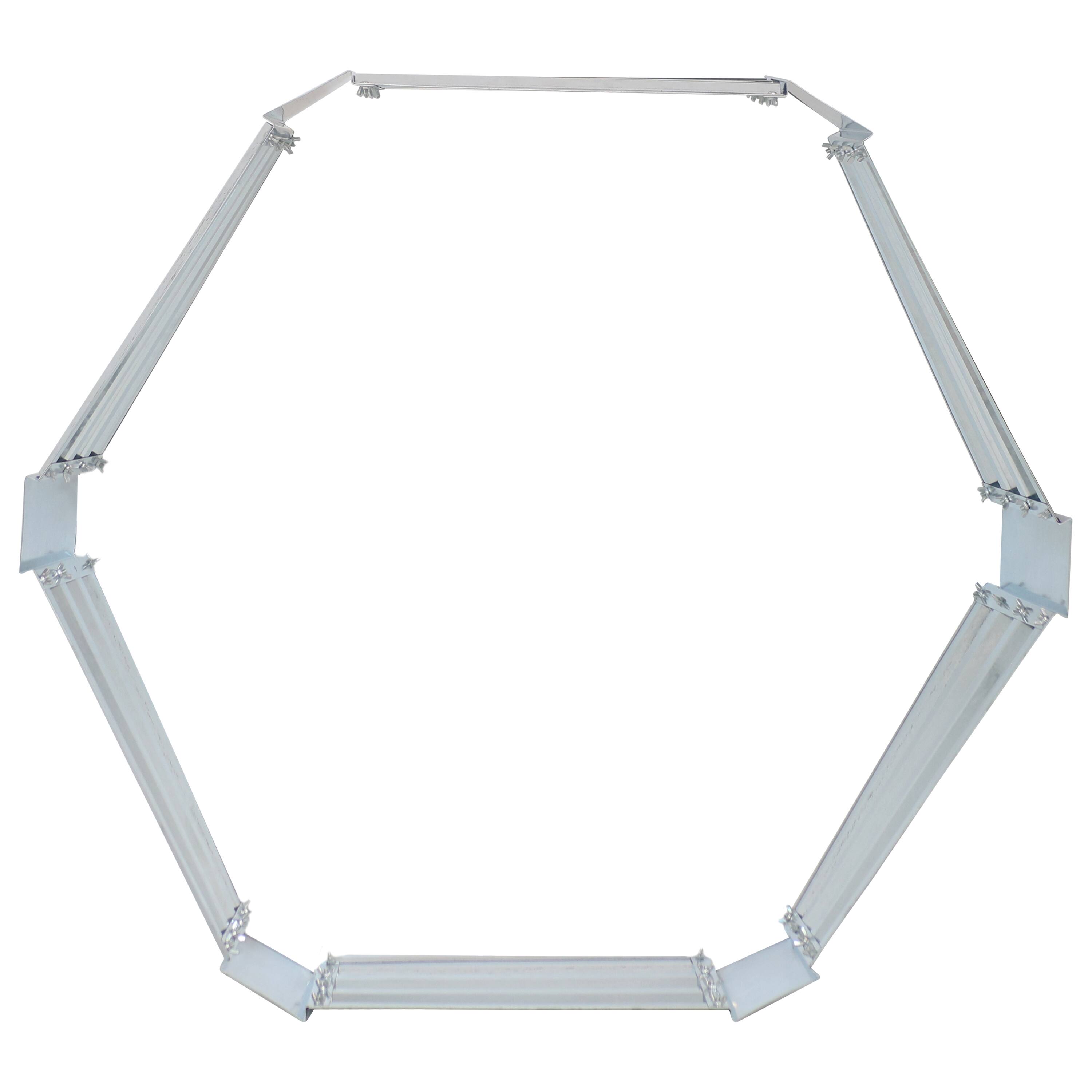 Alt View 8. Sunnydaze - Galvanized Steel Hexagon Raised Garden Bed - 40 in - Silver.