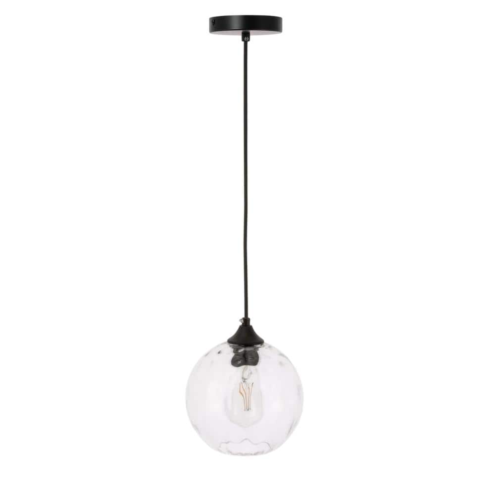 Living District - Cashel 1 light pendant - Black And Clear Glass price history on PriceWatchPro