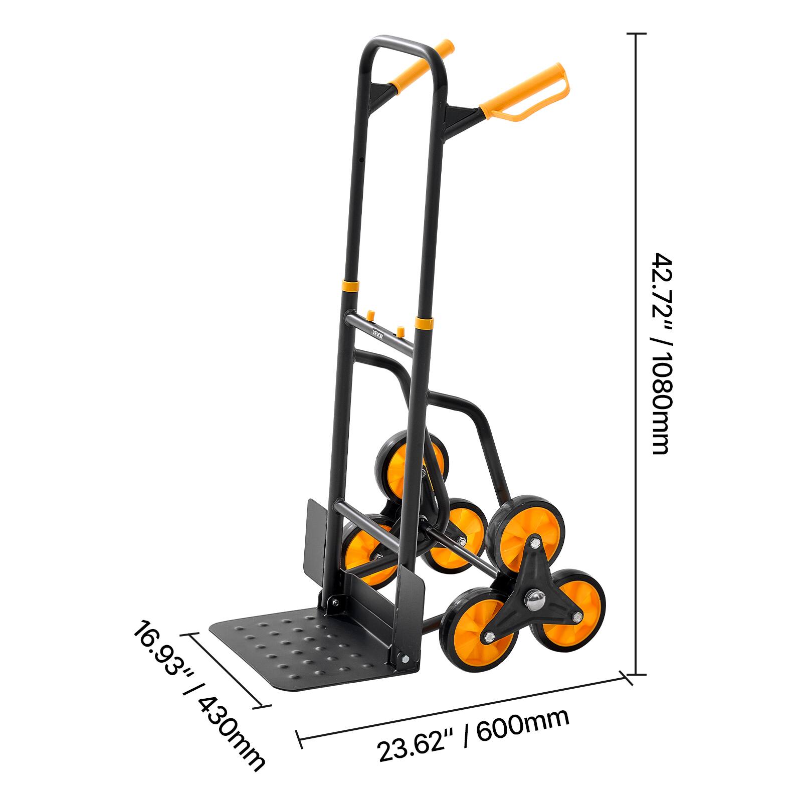 42.72" / 1080mm  
16.93" / 430mm  
23.62" / 600mm