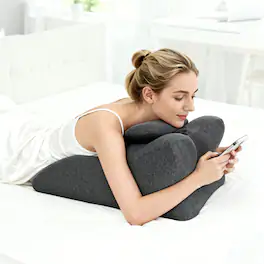 GOODSILO - Ergonomic Posture Support Pillow for Legs, Lumbar, and Back - Multi-Functional Comfort Cushion - Dark Gray