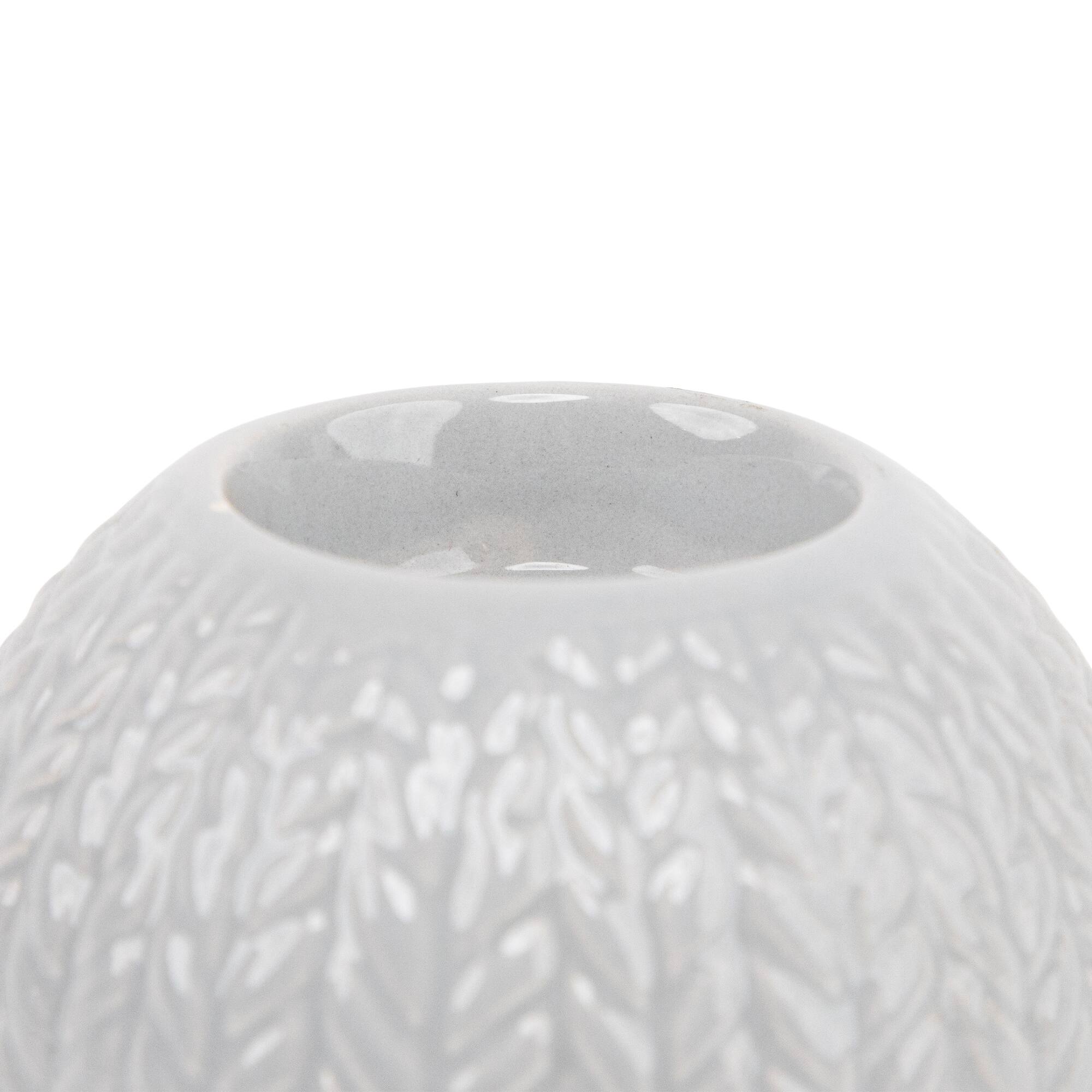 Alt View 3. Northlight - Ceramic Cable Knit Christmas Candle Holder - 3.75" - Gray - Gray.
