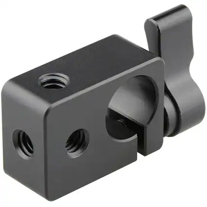 Front. CAMVATE - CAMVATE 15mm Rod Clamp, Black Lever.